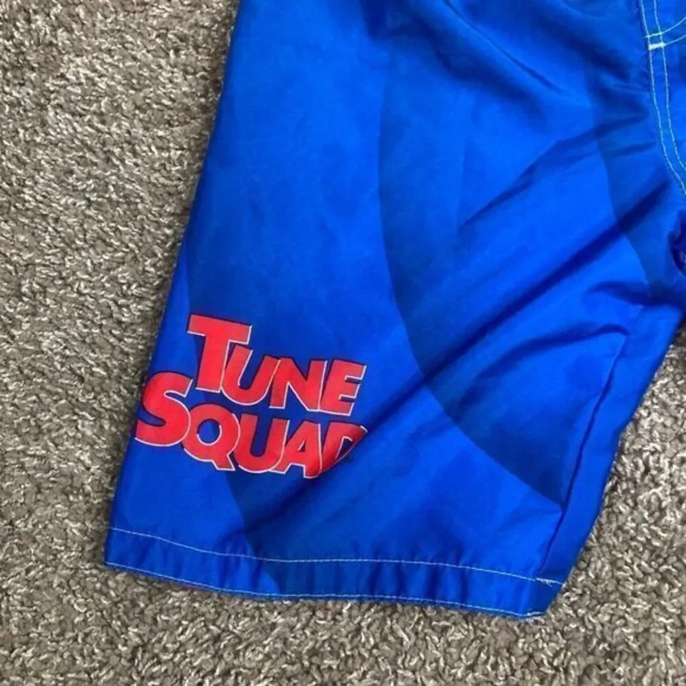Space Jam Swim Trunks Shorts‎ Youth Size 10/12 Squad Swimsuit Swimwear Blue